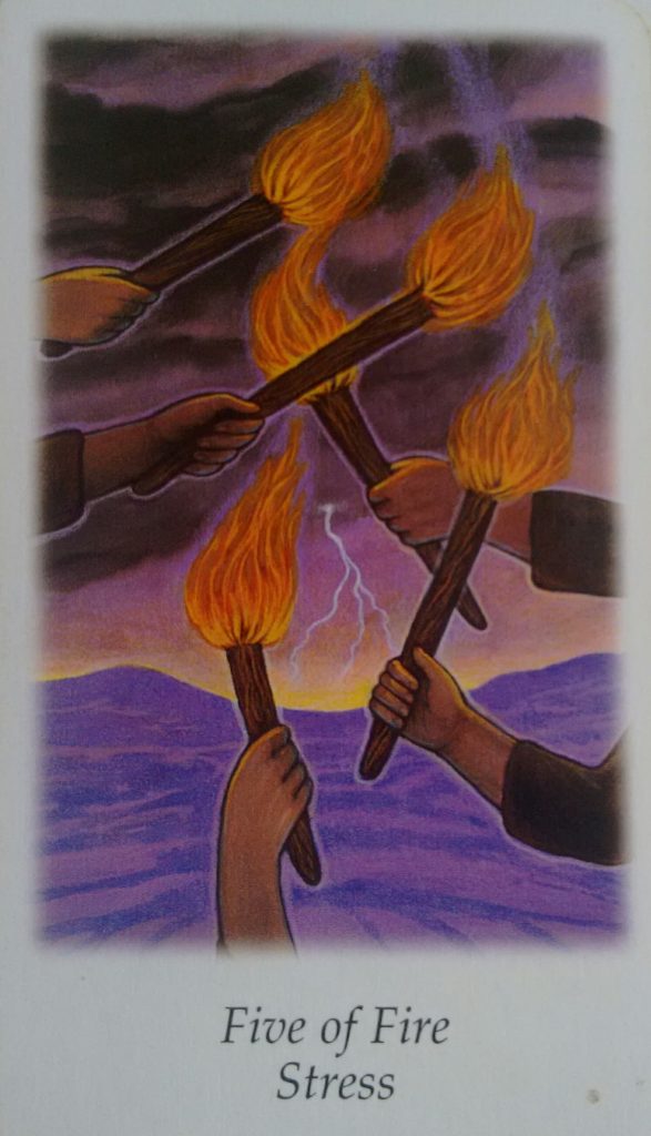 Cinco de Paus Tarot